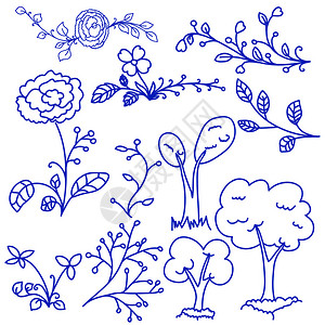 自然花卉涂鸦艺术图片