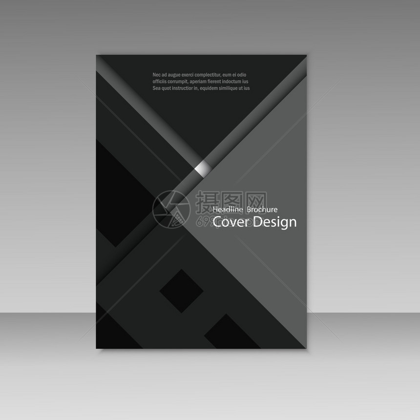 矢量业务报告方形和几何封面设计商业宣传册模板布局封面设计年度报告图片