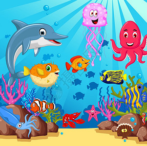 为你设计有趣的漫画海洋生命插图Name图片