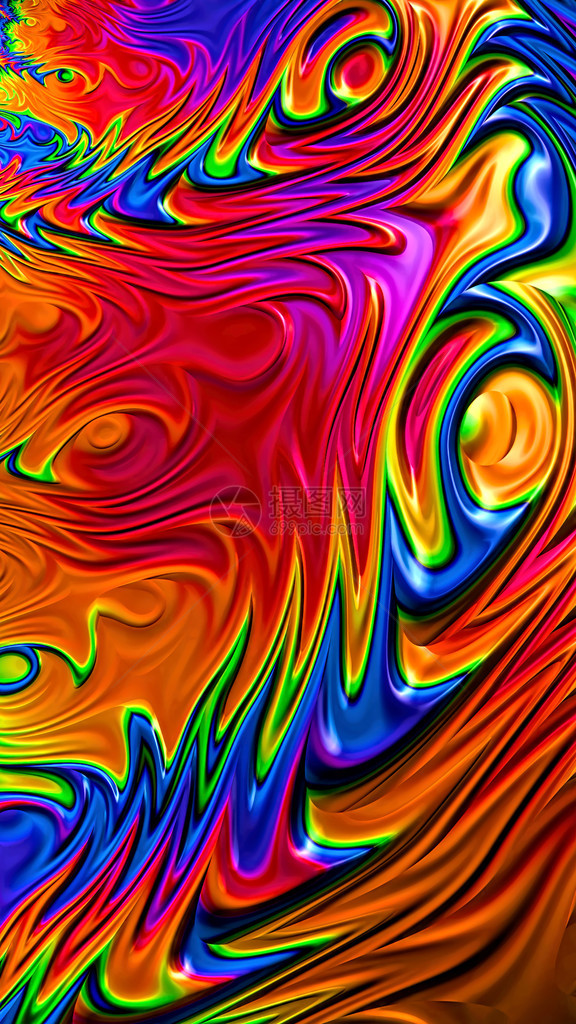 抽象多彩混沌背景计算机生成的图像图片