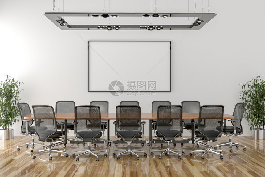 会议室背景为空白图片框的会议室图片
