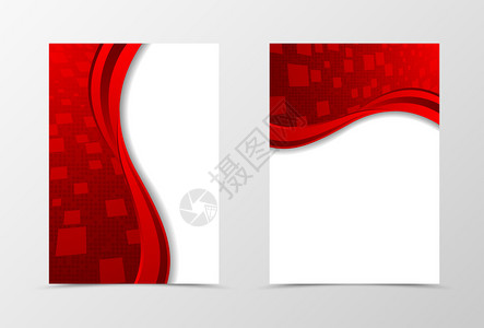 前边和后边技术波样板设计带有红线和数字动态马赛克方形背景的抽象模板图片