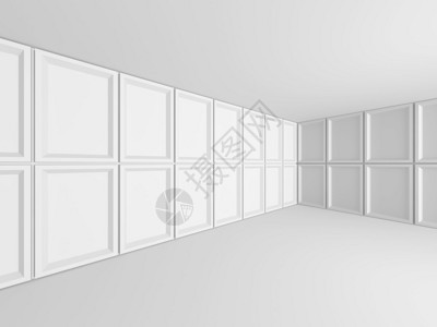 经典白色摘要内建结构后院3dReande图片