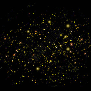 斯特拉斯矢量金光粒子背景效应对豪华贺礼致富卡的影响星尘在黑插画