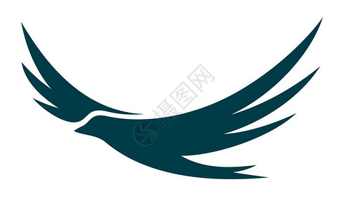 飞鸟的飞行程式化标志图片