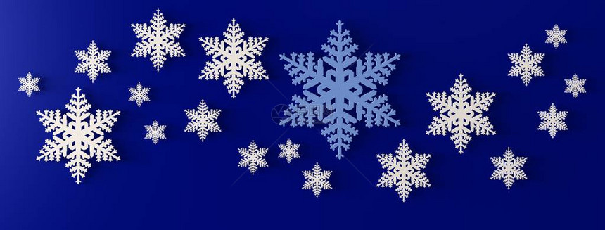 Facebook比例手工制作白色和蓝色季节问候圣诞节新年高分图片