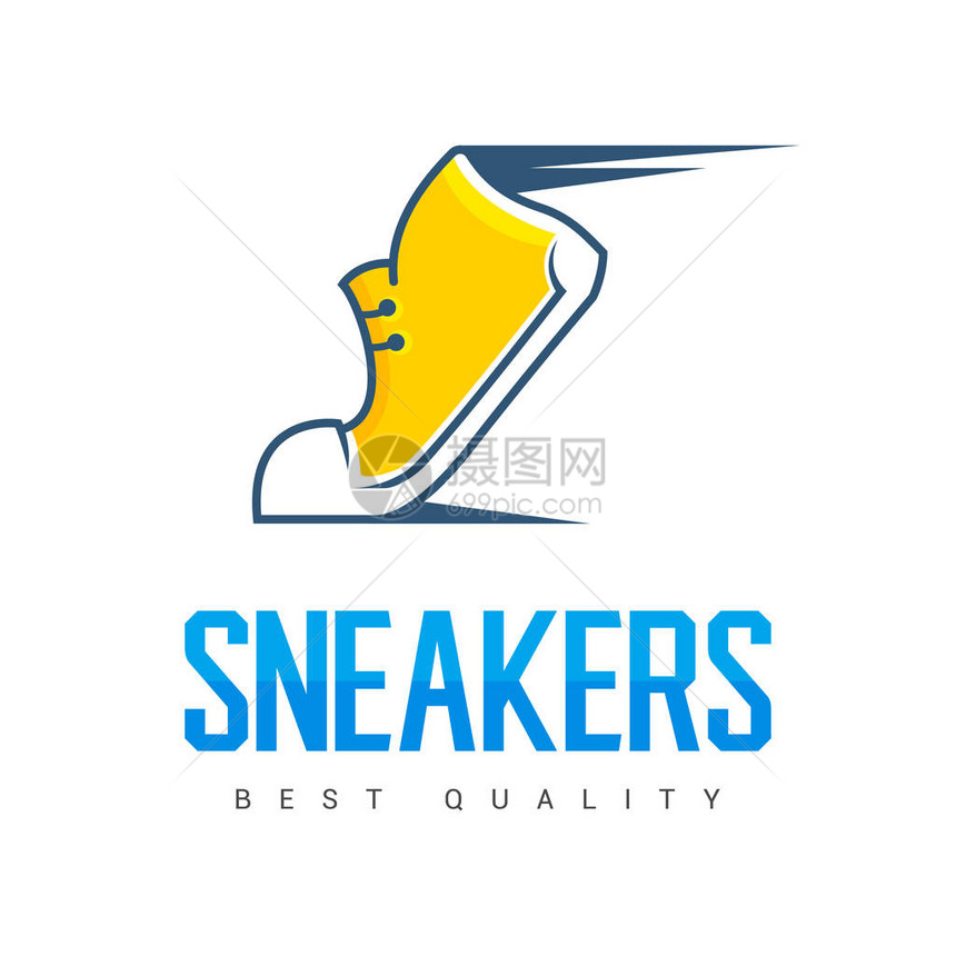 运动鞋标志图标或徽标的超图片