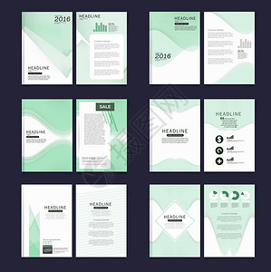 商业小册子传单涵盖A4型设计布局模板图片
