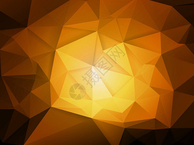 橙色几何折纸矢量图插图图片