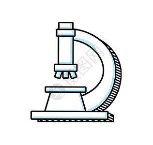 实验室孤立的显微镜实验室图标图片