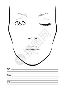 图表化妆艺术家Blank模板图片