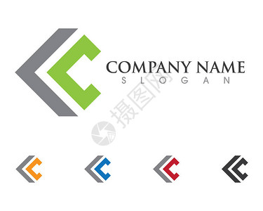 C字母概念Logo模板图片