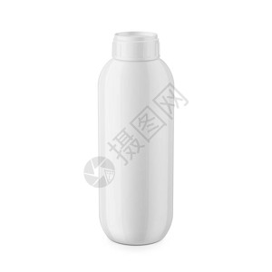 圆形白色光泽塑料瓶图片