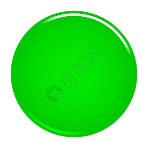 绿色光泽按钮空web互联网图标圈空形状矢量图是互联网设图片