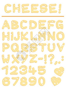 埃奇塔尔奶酪字母表美味的字母插画