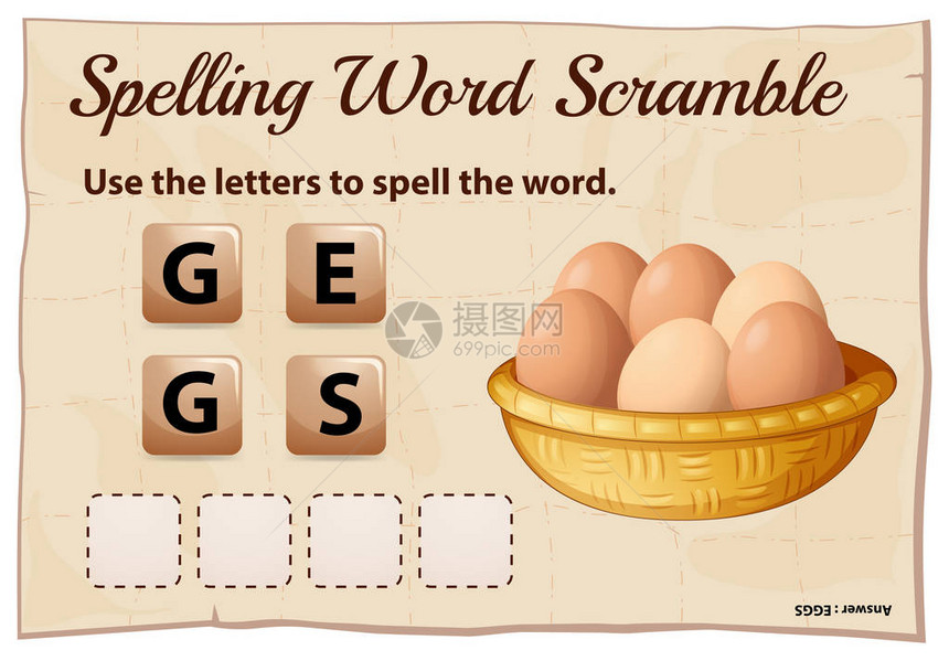 用字词鸡蛋插图拼写单词图片