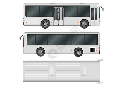 城市公共汽车模板客运输矢量插图epos10背景图片