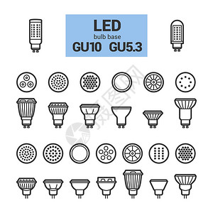 GU10和GU53基底的LED灯泡图片