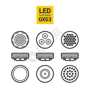 GX53基底的LED光灯泡图片