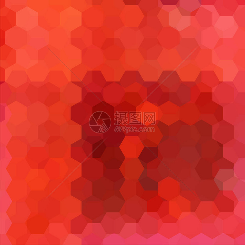 带有红色橙色六边形的矢量背景可用于封面设计书籍设计网站图片