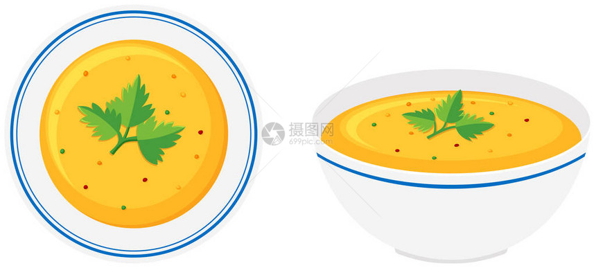 碗里的南瓜汤插图图片