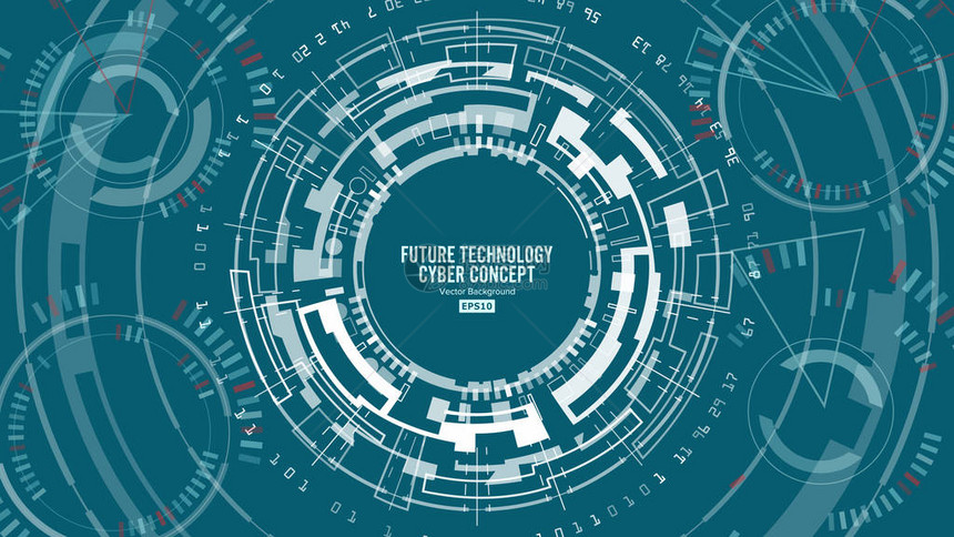 未来技术背景摘要矢量图片