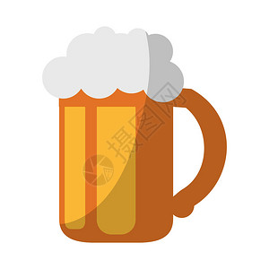 白色背景上的啤酒罐图标彩色设计图片