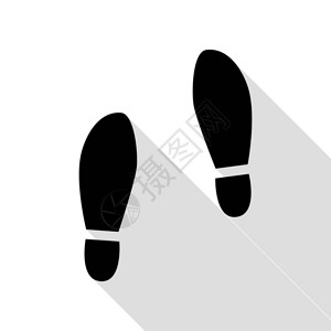 Imprint鞋印符号黑色图标背景图片