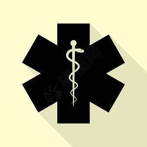 紧急事件或生命之星的医疗符号背景图片