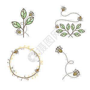 蜜蜂标志自然设计系列图片