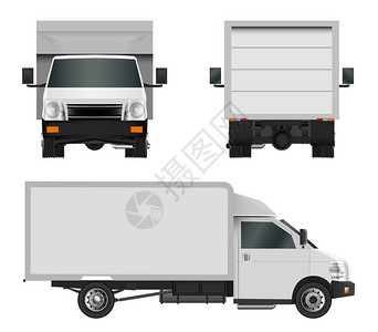 白色卡车样板货车矢量插图eps10号货物在白色背图片