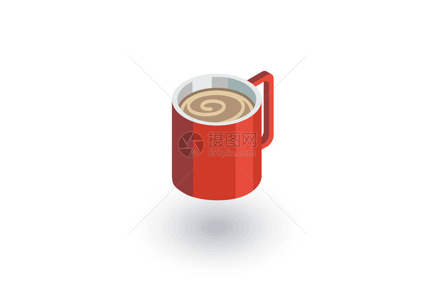 孤立在白色背景上的咖啡杯图标的图片