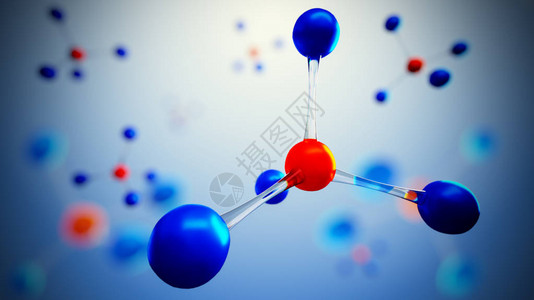 分子模型说明背景图片