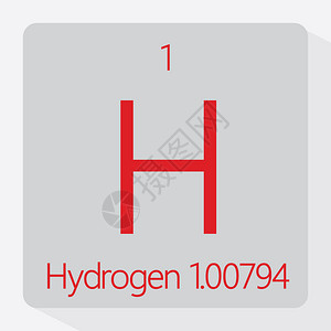 氢符号的矢量图解图片