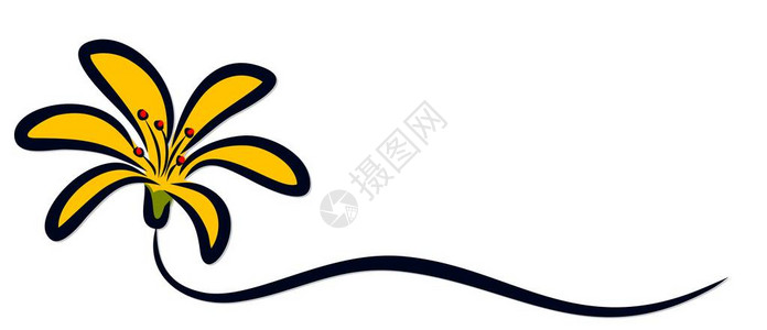 黄色花瓣的标志图片