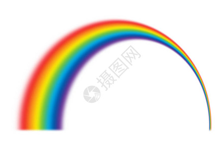 白色的彩虹插图图片