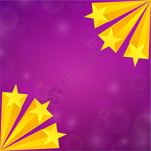 紫色背景的金烟花星图标集图片