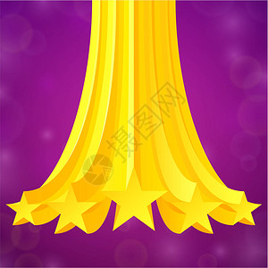 紫色背景的金烟花星图标集背景图片
