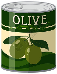 铝罐中的橄榄背景图片