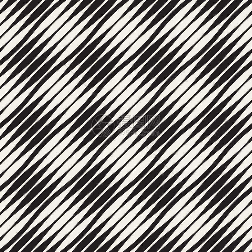 Wavy条纹矢量无缝模式retro抽象的wavy纹理图片