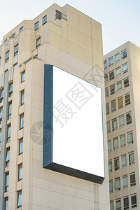 亨利建筑灯箱高层办公楼上的大型广告牌灯箱插画