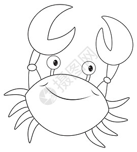 小螃蟹插图的动物大纲图片