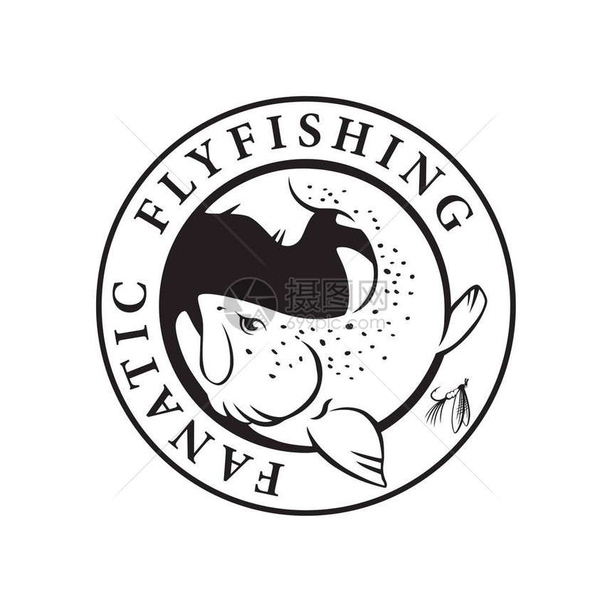 印标志的Trout鱼图片
