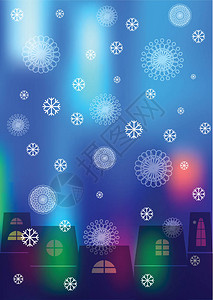 颜色矢量的圣诞节背景包括房图片