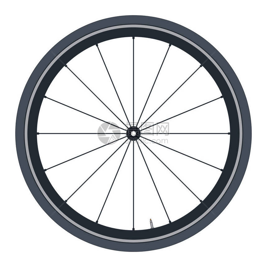 自行车轮白色背景图片