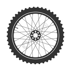 自行车轮符号矢量自行车橡胶山地轮胎阀门健身循环MTB图片