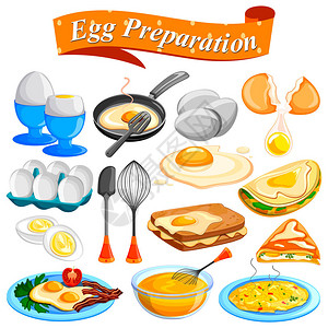 不同美味的鸡蛋配菜品图片