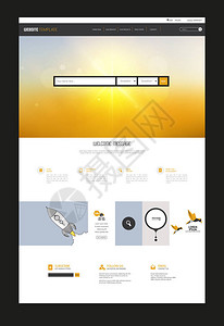 网站设计模板包括日落天图片