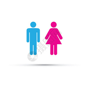 男女厕所标志背景图片