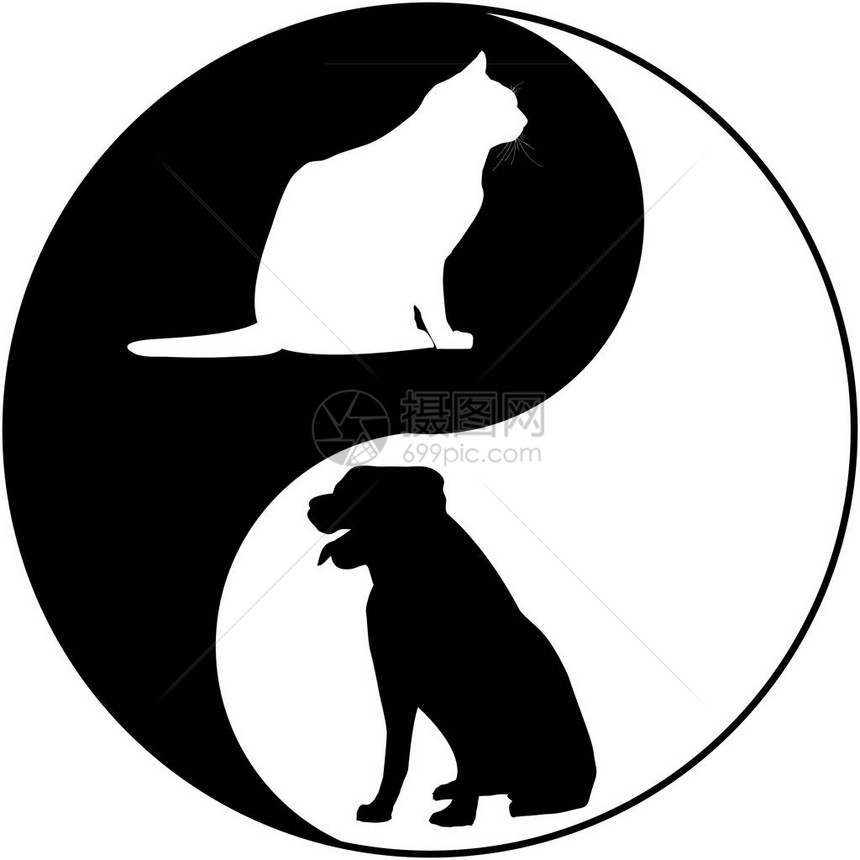 猫和狗徽标图片